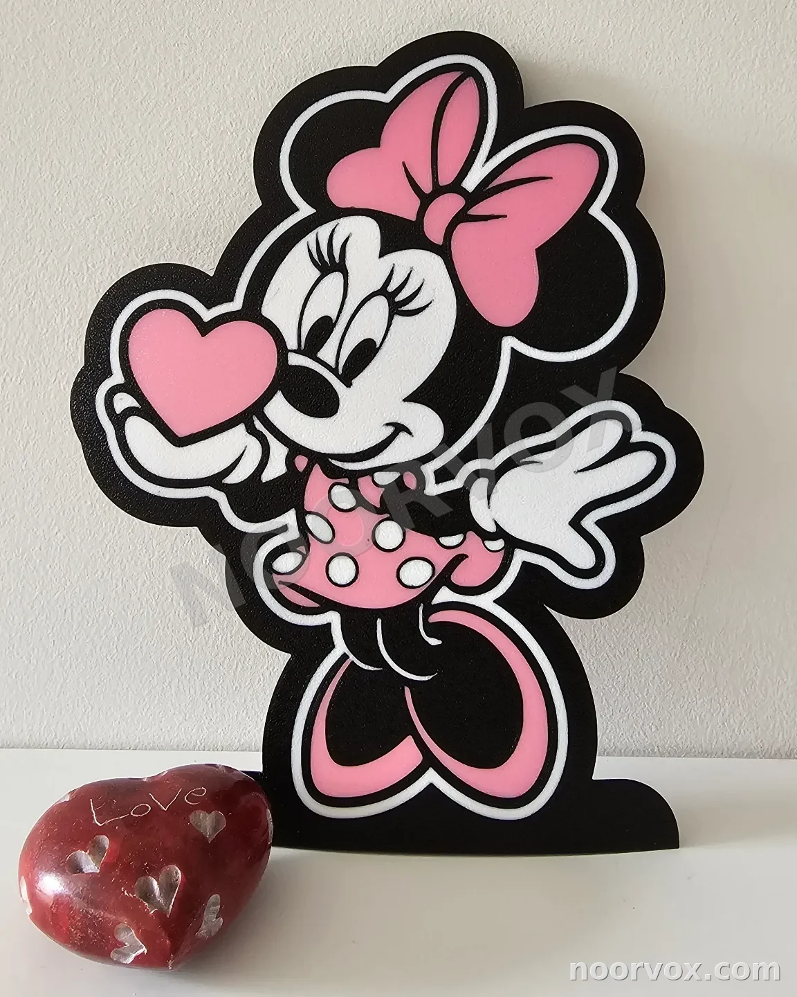 Veilleuse LED Minnie Mouse Rouge et Noire pour Chambre Enfant