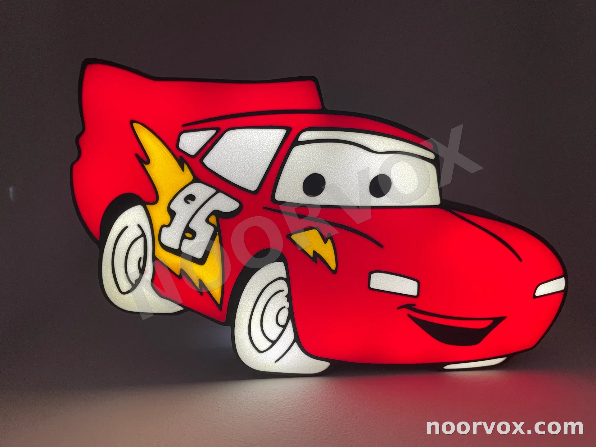 Applique Murale Lumineuse Flash McQueen Cars pour Chambre Garçon